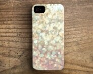 Sparkle iPhone 4 case - glitter iPhone 4s case, spangle iPhone 5 case, bright, opal, pink, circle, shine, light - sparkle glow glitter (c98)