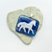 Silver Dichroic Horse Pendant - Fused Dichroic Glass Pendant