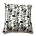 Decorative Pillow Cover Black White Gray Taupe Leaf-Vine Design Toss Throw Accent Cover16 inch
