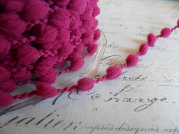 pom trim pom raspberry Pom TinTiaraTrims Etsy Wired on Pom Trim by Mini Rose Raspberry