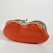 Orange Lambskin Leather Sunglasses Case
