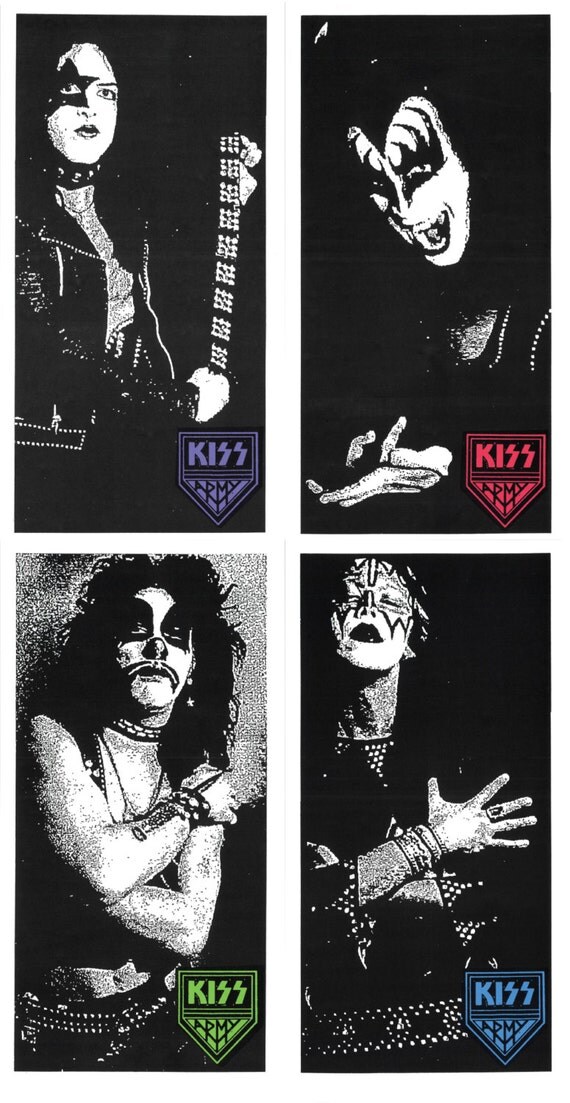 KISS Army 4 Poster Set Screen Prints by Print Mafia