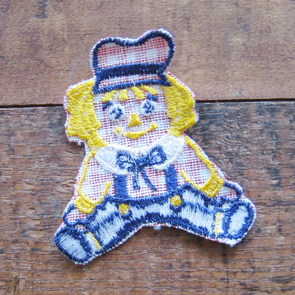 Vintage Raggedy Ann Doll Patches / Appliques 60s Set of 2 from