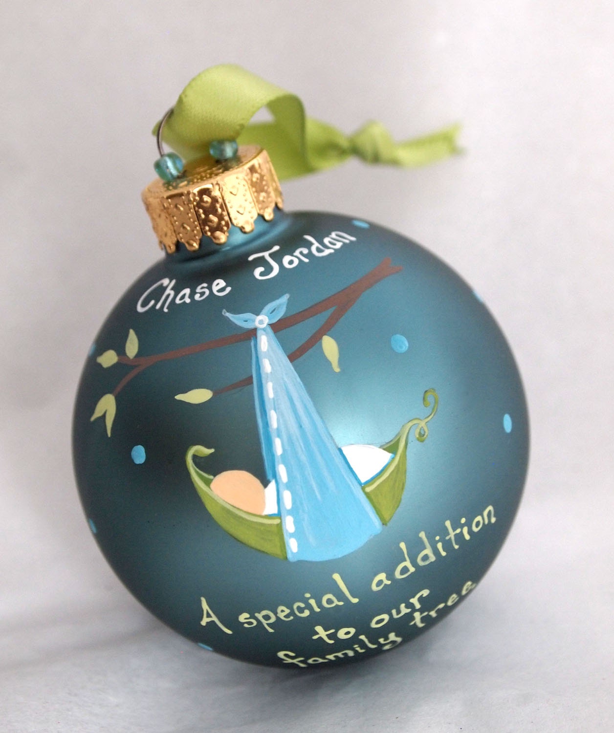 New Addition Baby Ornament Boy Personalized