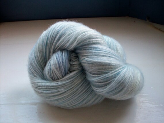 Angora yarn hand painted angora laceweight soft by SpinningStreak
