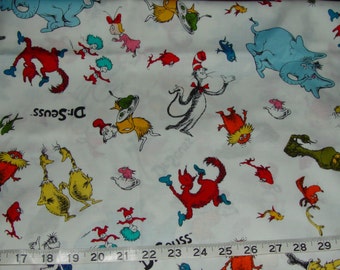 Dr Seuss Characters Sam I Am Cat in the Hat Thing 1 2 Horton - almost 1 1/2 yards