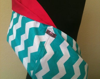 Baby Sling Baby Carrier - Aqua Chevron Fushia Lining - Second item Ships Free
