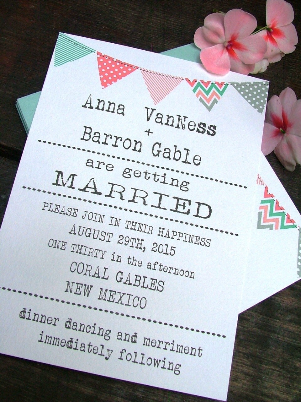 Printable wedding invitations mint green by sweetinvitationco