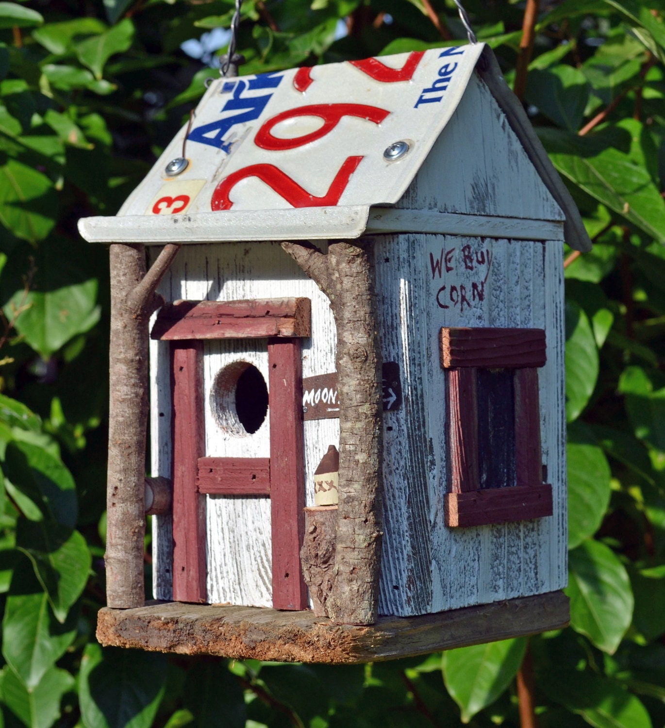 Rustic Birdhouse Primitive Birdhouse Hillbilly Birdhouse