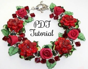 Bracelet Tutorial, Scarlet Rose Bracelet Tutorial SRA 189 by CC Design
