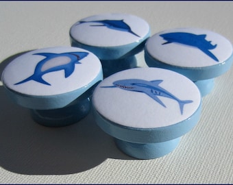 Shark Knobs • Drawer Knobs • Hammerhead Shark • Shark Knobs • Drawer Pulls • Sharks • Great White Shark • Dresser Knobs