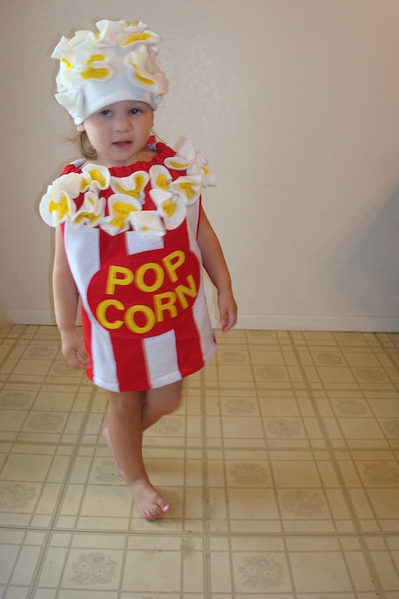 Baby Popcorn Costume Toddler Newborn Halloween Costume Photo