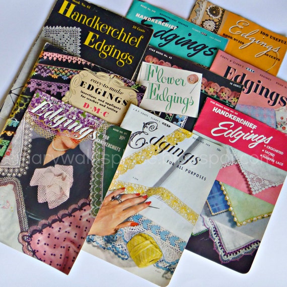 Vintage Crochet Books Lot of 9 Crochet Trim Edging