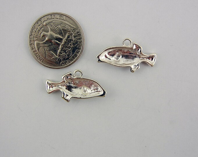 Pair of Silver-tone Fish Charms