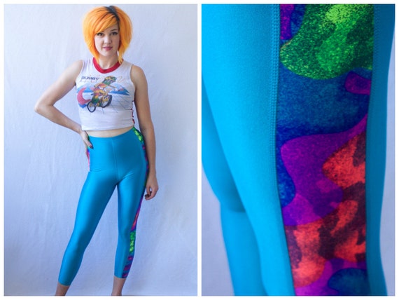 SALE Neon Spandex 80s 90s Leggings / Size XS Extra Small SALE Neon Spandex 80s 90s Leggings / Size XS Extra Small