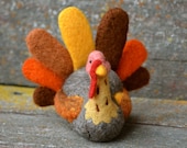 Thanksgiving Turkey fall decor - needle felted art
