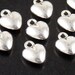 Heart Charm 8 Puffy Heart Charm Antique Silver Pendant Charm 12mm (1023pen12s1) ... last remaining packages