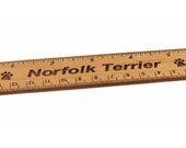 Norfolk Terrier 6 inch Alder Wood Ruler