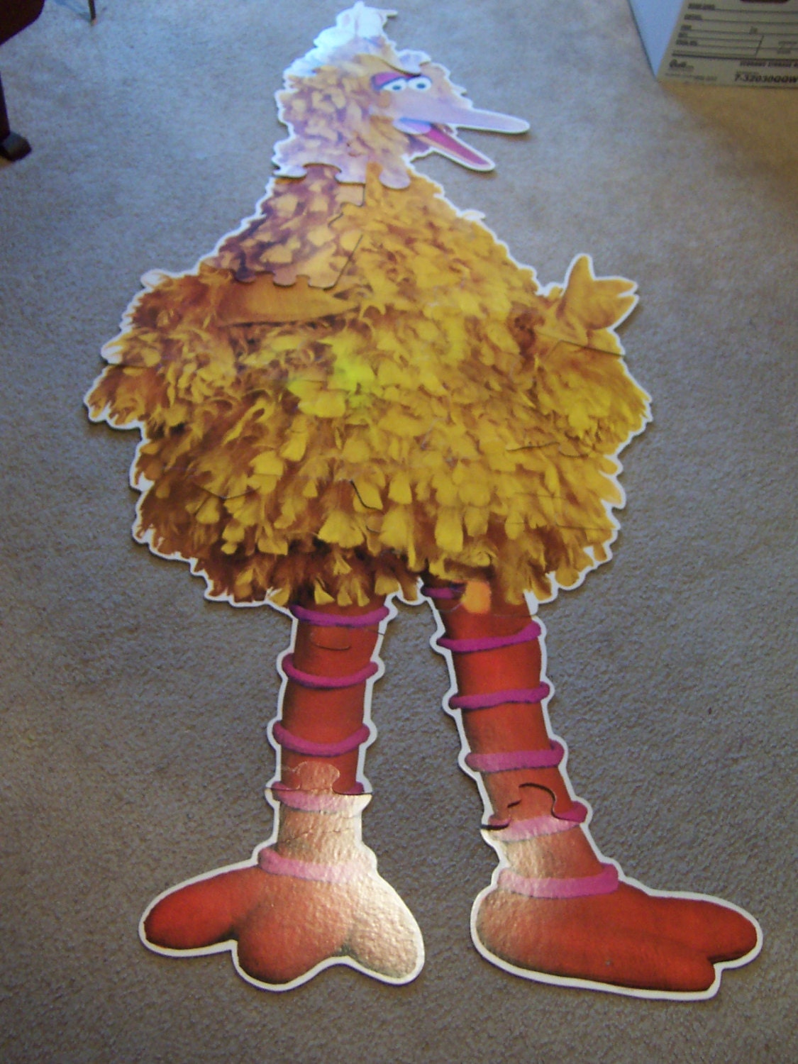 1973 Child Guidance Toy Big Bird Floor Puzzle Sesame Street