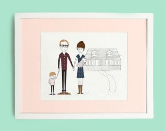 Custom Art Print - Modern Family Portraits Print