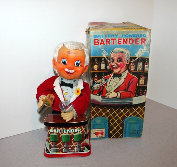 Vintage Rosko Bartender Battery Operated In Box Adult Toy 60s