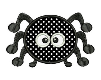 Applique Spider Cute Halloween Machine Embroidery Designs 4x4 & 5x7 Instant Download Sale