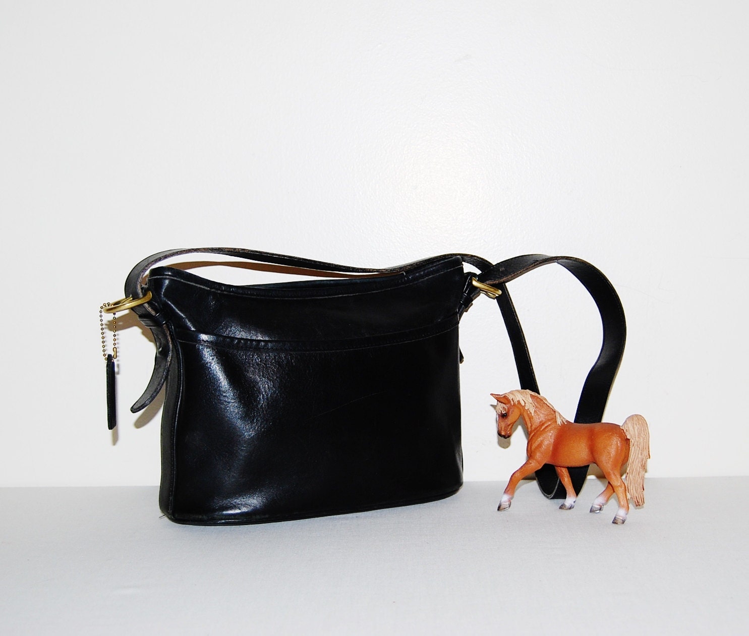Vintage Coach Black Purse Saddle Leather by CheekyVintageCloset