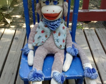 1960's stuffed monkey