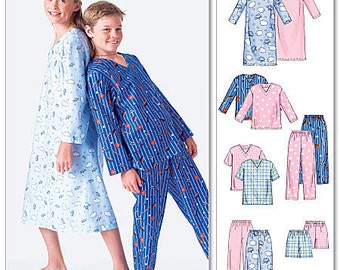 KIDS SLEEPWEAR PATTERN / Make Boy -Girl Pajamas / Sizes 7 ...