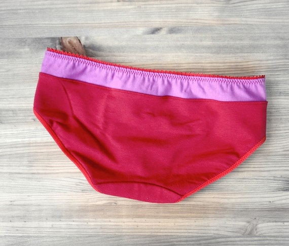 Organic cotton hipsters orchid red panties