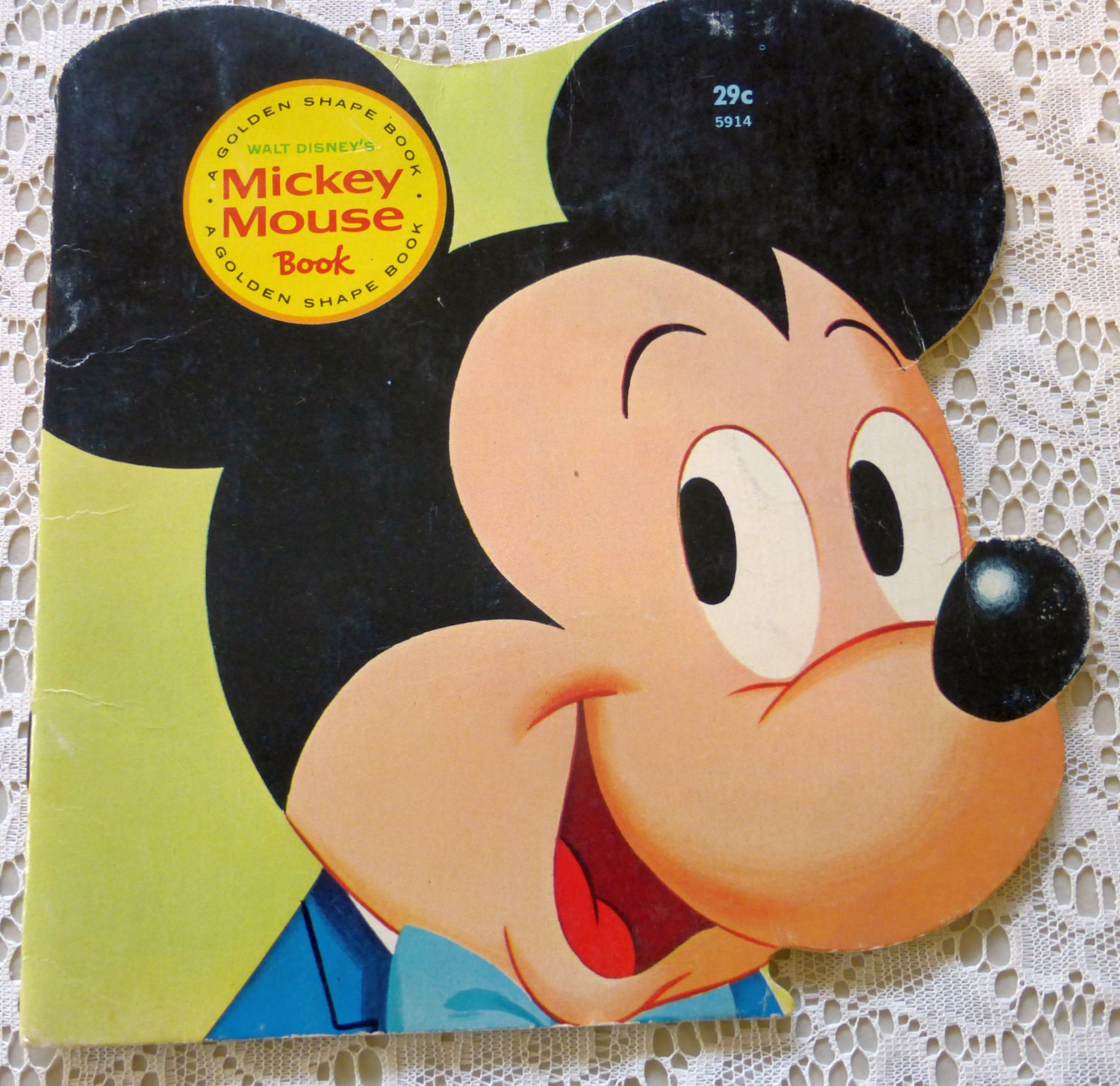 mickey mouse book with figurines