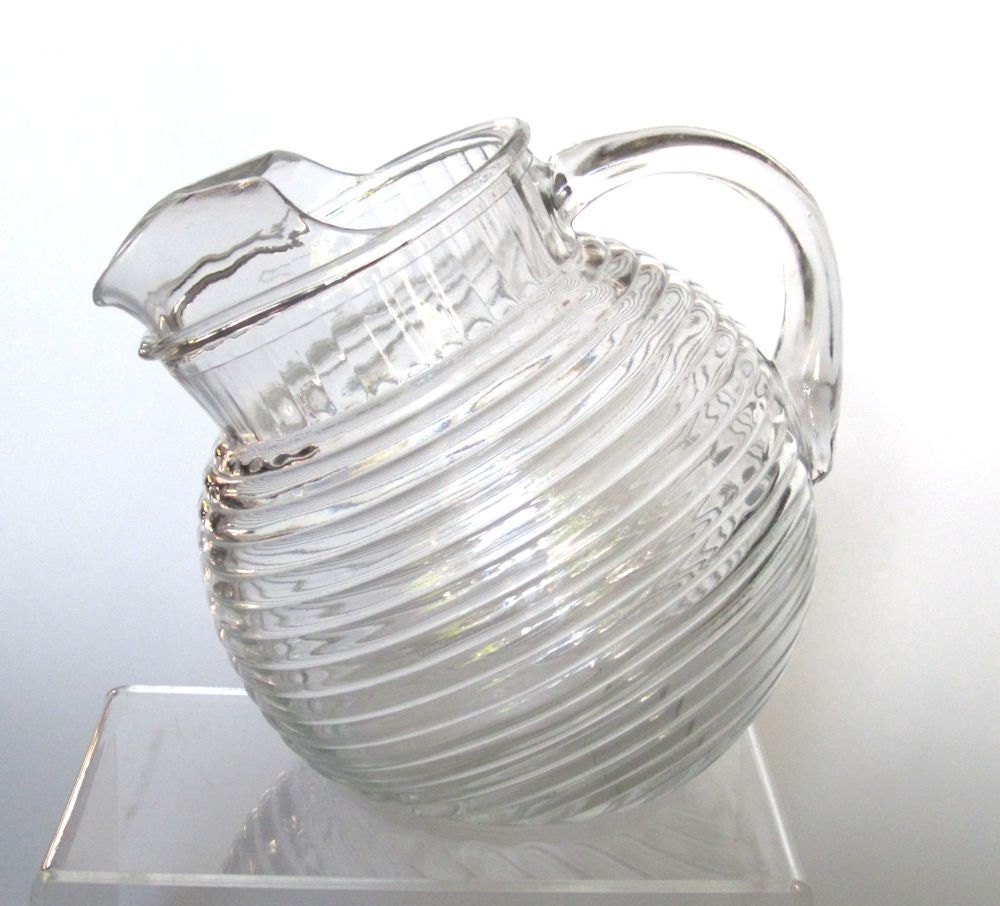 1930's Manhattan Depression Glass Art Deco by cheshirecatantiques