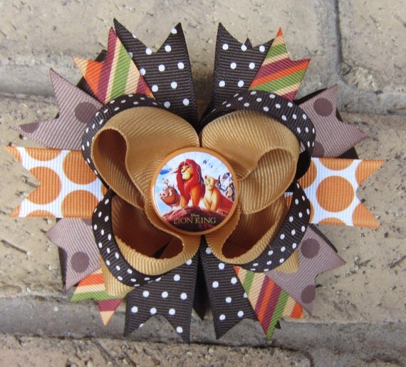 Custom Boutique Hair Bow made to match the Lion King Simba Disney World Vacation Il_570xn