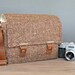 Camera messenger bag - medium - brown tweed