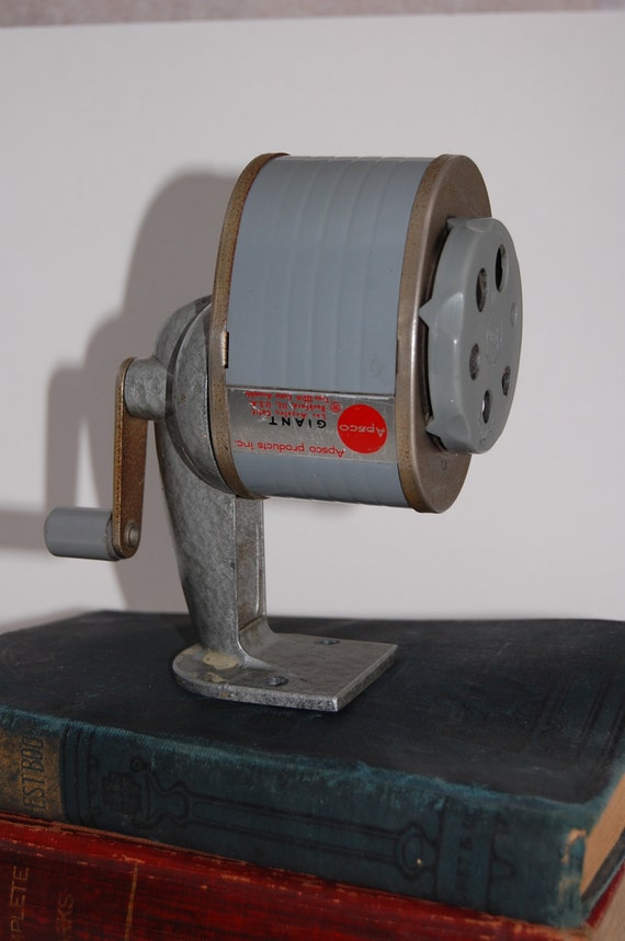 Items similar to Vintage Apsco Giant Pencil Sharpener Studio Supplies