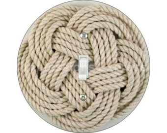 Turk's Head Knot Nautical Single Toggle Switch Plate Cover