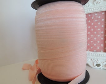 5/8" Inch Fold Over Elastic - 5 Yards of Light Coral Pink FOE