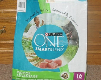Upcycled Reusable market grocery bag for cat lovers