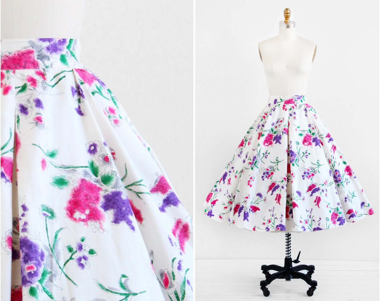vintage 1950s circle skirt / 50s circle skirt / by RococoVintage