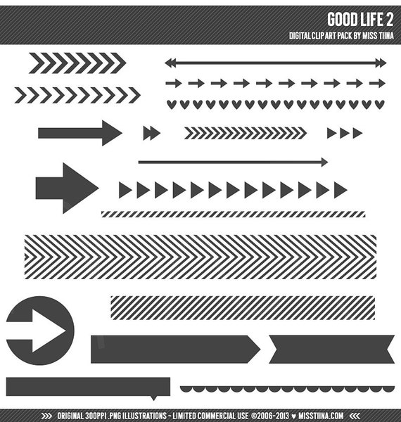 Good Life 2 Digital Clipart Clip Art Illustrations instant