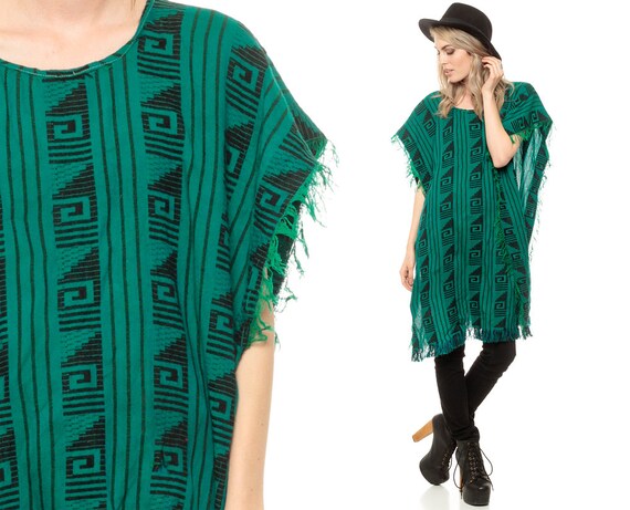 Mexican Poncho Cape Embroidered Boho Hippie Clothing 70s Southwestern ...