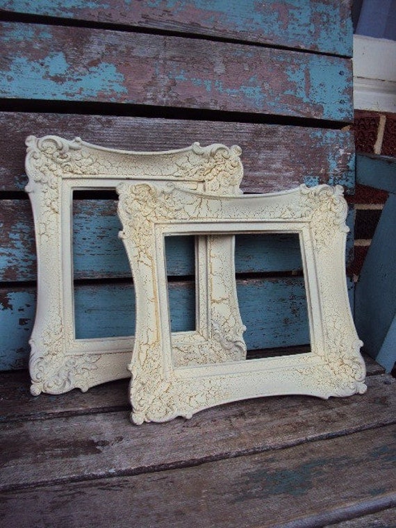 Vintage French Provincial Frame Set Shabby Chic Crackled