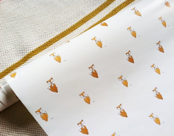 Fox // Gift Wrap // Each roll is 26" X 36"