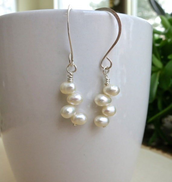 Elegant Freshwater Pearl Earrings Simple Pearl Dangles