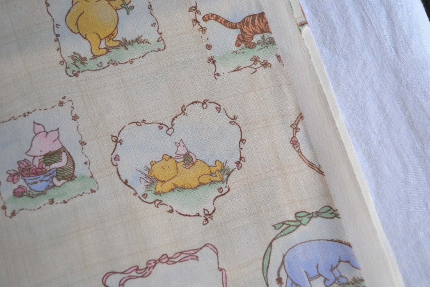 Vintage Fabric Winnie the Pooh Classic Print By the Yard