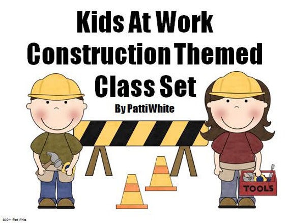 Items similar to Under Construction Theme Class Set: Kids ...