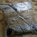 Snow Camo Camouflage Burlap White Satin Wedding Ring Bearer Pillow