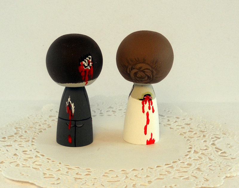 Zombie Wedding Cake Toppers
