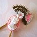 Victorian Bobby Pin Set - French Twist Accessory - Unique OOAK Fan, Butterfly, Flowers, Cameo, Vintage Wedding Design - 3 pieces