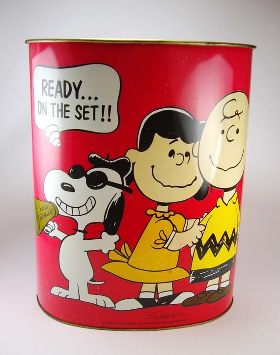 Charlie Brown Trash Can A Boy Named Charlie by myatticstreasures